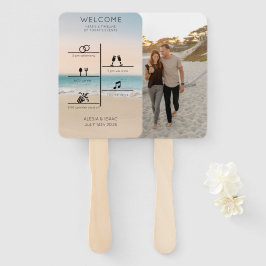 Abanico Modern Beach Wedding Timeline Photo Program