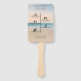 Abanico Modern Beach Wedding Timeline Photo Program