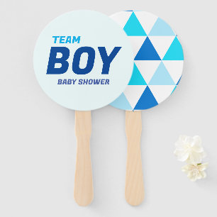 Abanico Modern Blue Team Boy Baby Shower