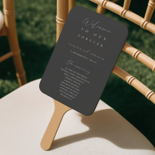Abanico Modern Minimalist Dusty Gray Ceremony Program 