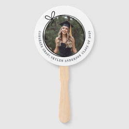 Abanico Modern Script Bow Senior Photo Graduation 