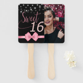 Abanico Moderna rosa elegante moda dulce 16 mano de fanáti