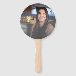 Abanico Moderno programa de funerales de oro y negro audaz