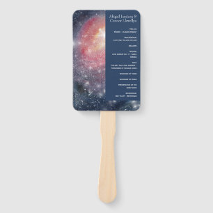 Abanico Moderno programa de Sky Nocturno Galaxy Blue Purpl