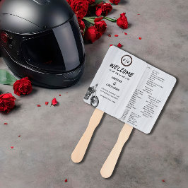 Abanico Moderno programa simple de bodas en moto