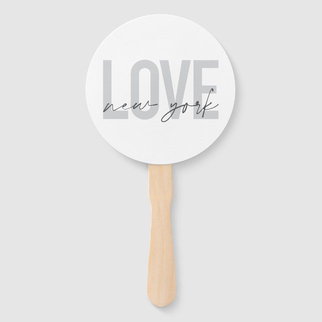 Abanico Moderno, urbano, fresco diseño simple de Love New  (Anverso)