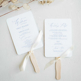 Abanico Moderno y elegante programa de Bodas Azules Dusty