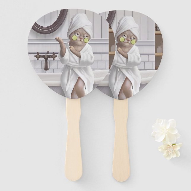 Abanico Modo de recarga: Miss Meow en el antrobio (Anverso y reverso)