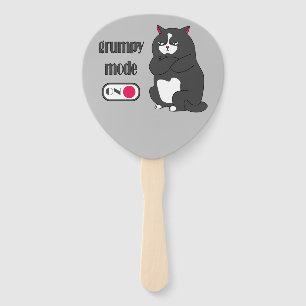 Abanico Modo gruñón en gato gordo gracioso