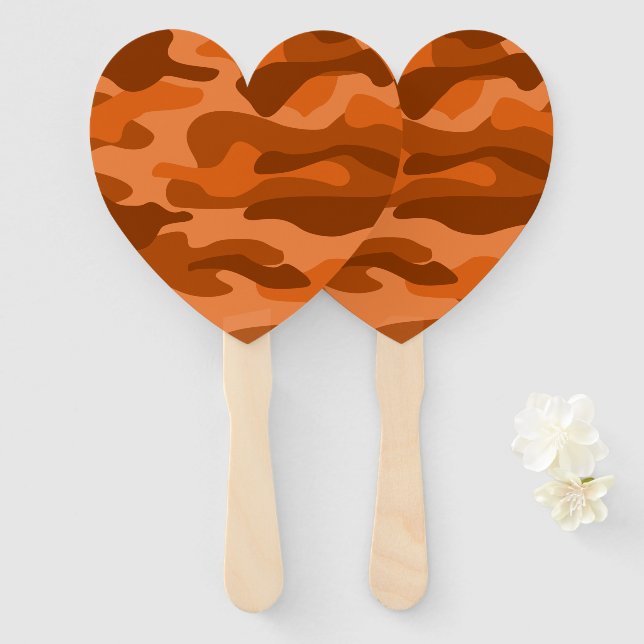 Abanico Monocolor Camo, Naranja de España (Anverso y reverso)