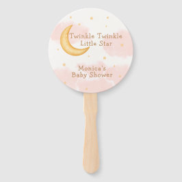 Abanico Moon Stars Twinkle Twinkle Girl Baby Shower