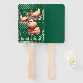 Abanico Moose personalizado sobre el patrón de punto verde