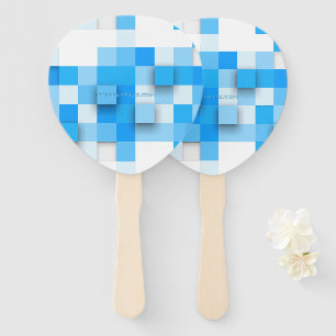 Abanico mosaico de cuadros de SlipperyJoe moderno de tres-