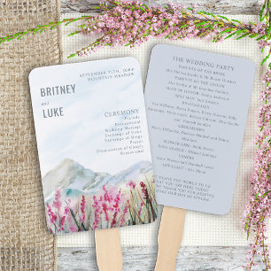 Abanico Mountain Meadow Watercolor Dusty Blue Program