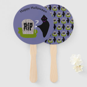 Abanico Muerte en el cementerio Halloween Personalizado Ha