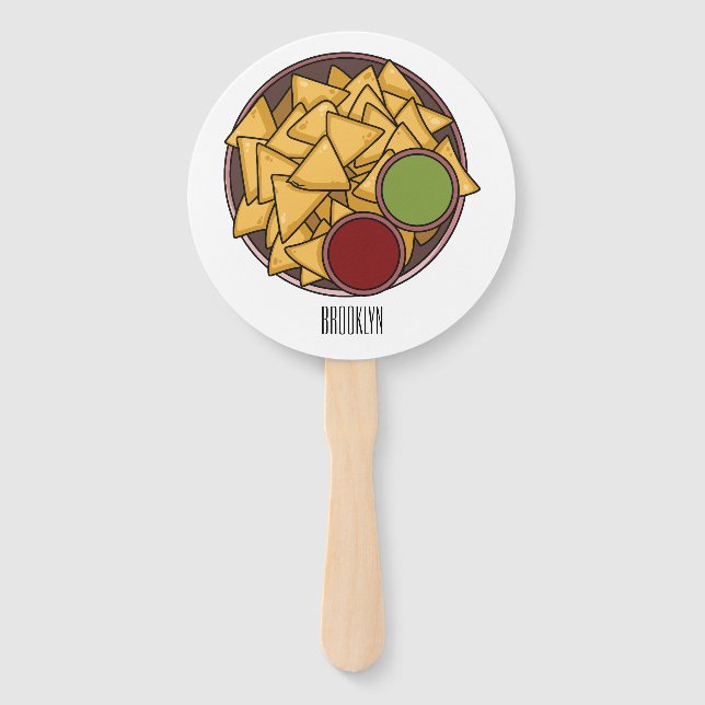 Abanico Nachos cartoon illustration  (Anverso)