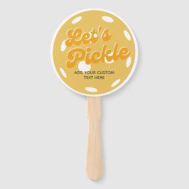 Abanico Naranja Pickleball Vamos a robar texto personaliza