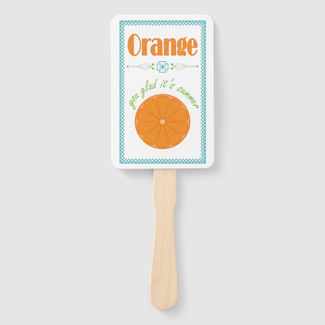 Abanico Naranja, te alegra que sea verano con la frontera  (Anverso)