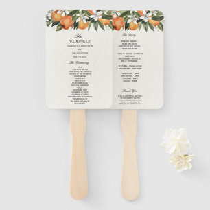 Abanico Naranja y acuarela modernas