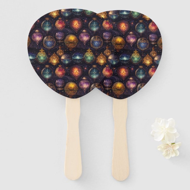 Abanico Navidades Baubles Hand Fans (Anverso y reverso)