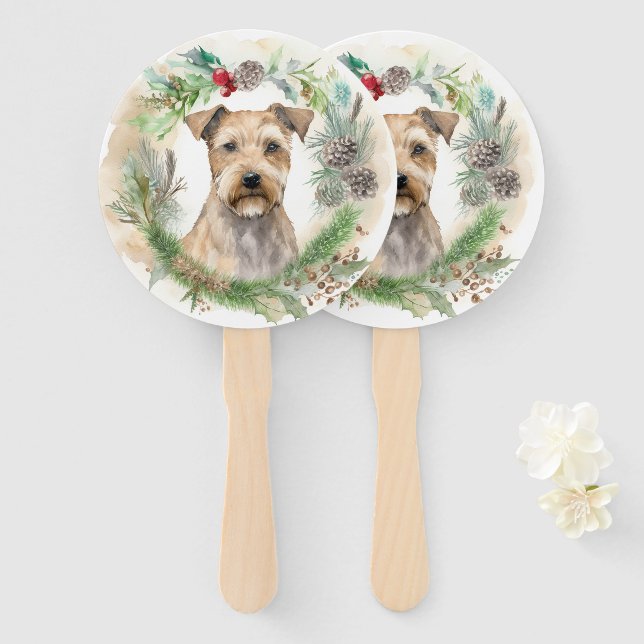 Abanico Navidades de Chesapeake Bay Terrier Wreath Festime (Anverso y reverso)