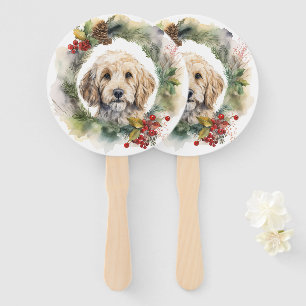 Abanico Navidades de Cockapoo Cachorro festivo