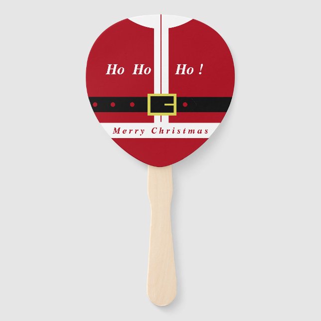 Abanico Navidades Hand Fan Funny Santa Claus Design (Anverso)