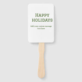 Abanico Navidades mínimos de vacaciones felices verdes