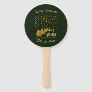 Abanico Navidades religiosos, nacimiento de Jesús