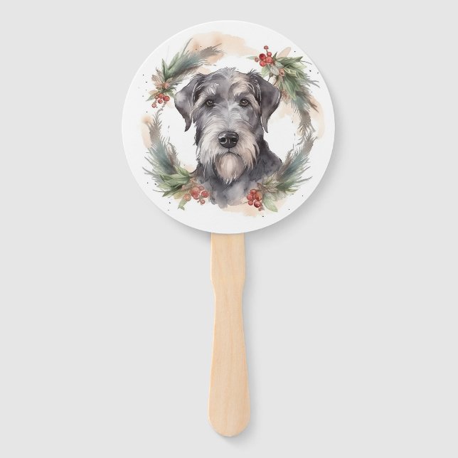 Abanico Navidades Wolfhound Wreath Festimes Pup (Anverso)