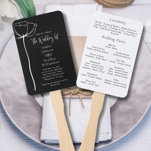 Abanico Negra y blanco negrita Programa mínimo de floral m (Subido por el creador)