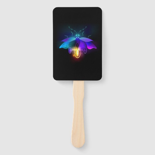 Abanico Neon Firefly en negro (Anverso)