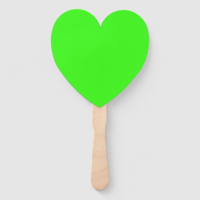 Abanico Neon Green Heart Fan Set – Customizable (Anverso)