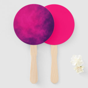 Abanico Neon Pink & Purple Smoke Hand Fan Set - Personaliz