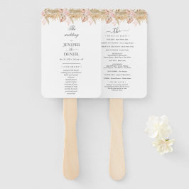 Abanico Neutral Palm and Pampas Flower Decor Wedding