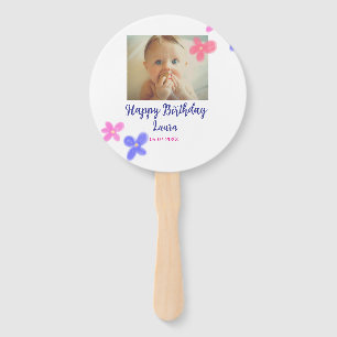Abanico Niños bebé primer cumpleaños añadir fecha añadir f