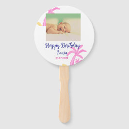 Abanico Niños bebé primer cumpleaños añadir fecha añadir f