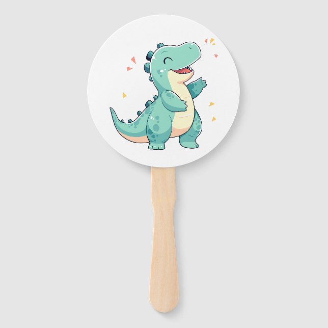 Abanico ¡Niños Dino Mite! Cute Dinosaur Birthday T Rex (Anverso)