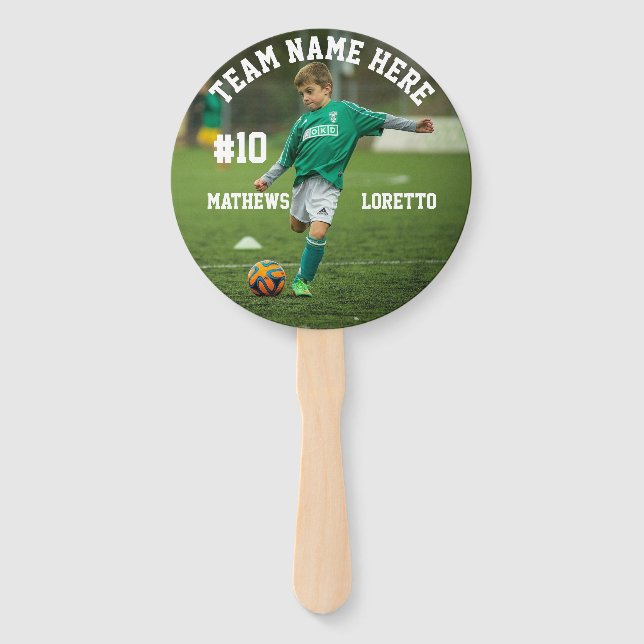 Abanico Nombre del equipo Jugador Número de foto y Nombre  (Anverso)