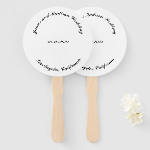 Abanico Nombre del personalizar, boda de letras curvadas n