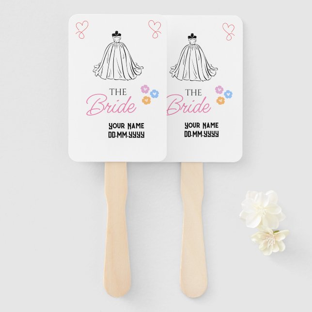 Abanico Novia personalizado: Un toque Guay para su Boda (Anverso y reverso)