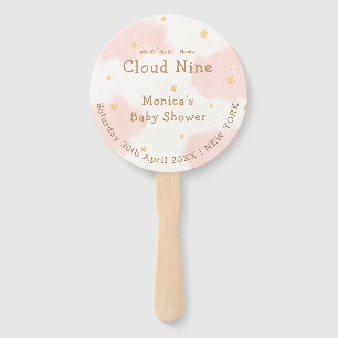 Abanico Nube Rosa Cute Nueve Niña Ducha Bebé