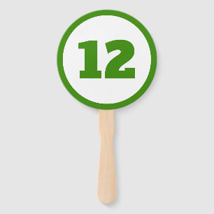 Abanico número de personalizado verde