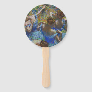 Abanico Obras maestras de arte fino Pastel Bailarinas Azul