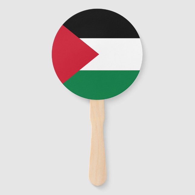 Abanico oficialmente bandera del Estado de Palestina (Anverso)