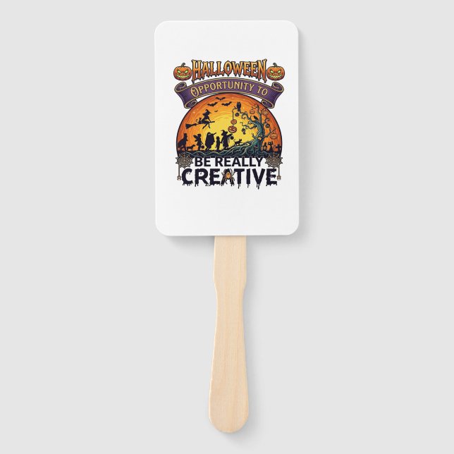 Abanico Oportunidad de Halloween Ser Realmente Creativa Br (Anverso)
