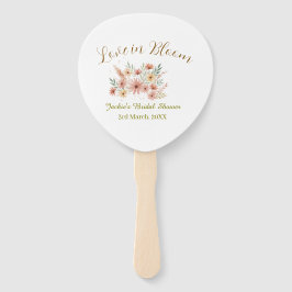 Abanico Orange boho love in Bloom bridal shower name retro