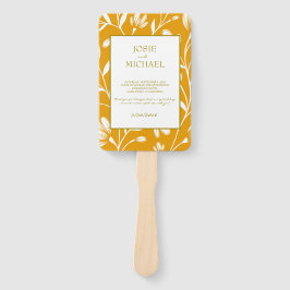 Abanico  Orange Green Floral Wedding