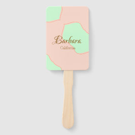 Abanico Orange green pastel boho add name place rustic ele