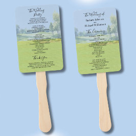 Abanico Orden de servicio de la ceremonia de boda con tema